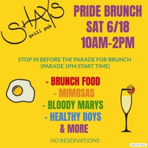 Pride Brunch at Shays Bar & Grill @ Shay's Bar & Grill | Portland | Maine | United States