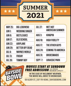 Summer Rooftop Movie Series @ Bayside Bowl | Portland | Maine | United States