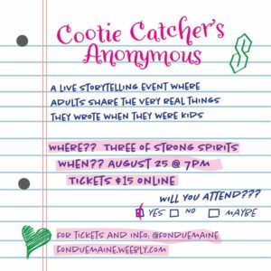 Cootie Catcher's Anonymous at Three of Strong Spirits @ Three of Strong Spirits | Portland | Maine | United States