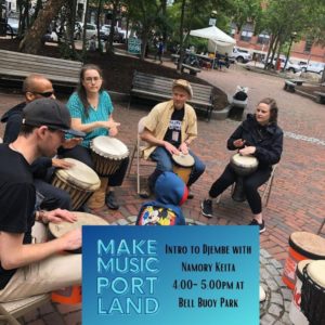 Intro to Djembe Lesson with Namory Keita @ Bell Bouy Park | Portland | Maine | United States