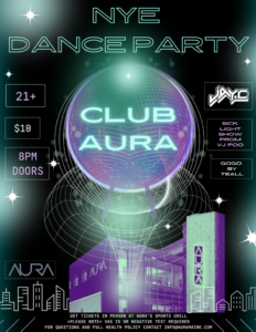 NYE Dance Party with DJ JayC at Aura Maine @ Aura | Portland | Maine | United States