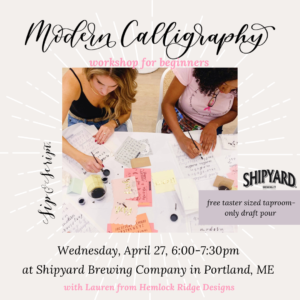 Brews and Modern Calligraphy at Shipyard Brewing at Shipyard Brewing @ Urban Farm Fermentory | Portland | Maine | United States