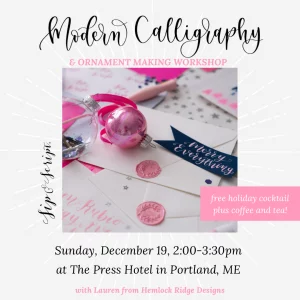 Cocktails and Calligraphy at The Press Hotel @ The Press Hotel | Portland | Maine | United States