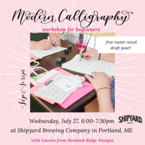 Brews and Modern Calligraphy at Shipyard Brewing at Shipyard Brewing @ Shipyard Brewing Co. | Portland | Maine | United States