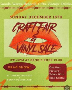 Jimmy Drinks World Craft Fair + Vinyl Sale at Geno's Rock Club @ Geno's Rock Club | Portland | Maine | United States