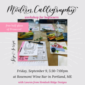 Wine and Calligraphy at Rosemont Market & Wine Bar @ Rosemont Market & Wine Bar | Portland | Maine | United States