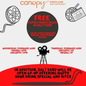 Free Family Movie Night at Salt Yard @ Salt Yard at Canopy Hotel | Portland | Maine | United States