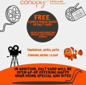 Free Family Movie Night at Salt Yard @ Salt Yard at Canopy Hotel | Portland | Maine | United States