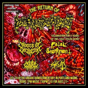 Permanent Disfigurement with Roots Of Deception and Fatal Sacrament @ Urban Farm Fermentory | Portland | Maine | United States