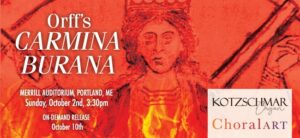 Orff's Carmina Burana | With James Kennerley, ChoralArt and Local Choirs at Merrill Auditorium @ Merrill Auditorium | Portland | Maine | United States