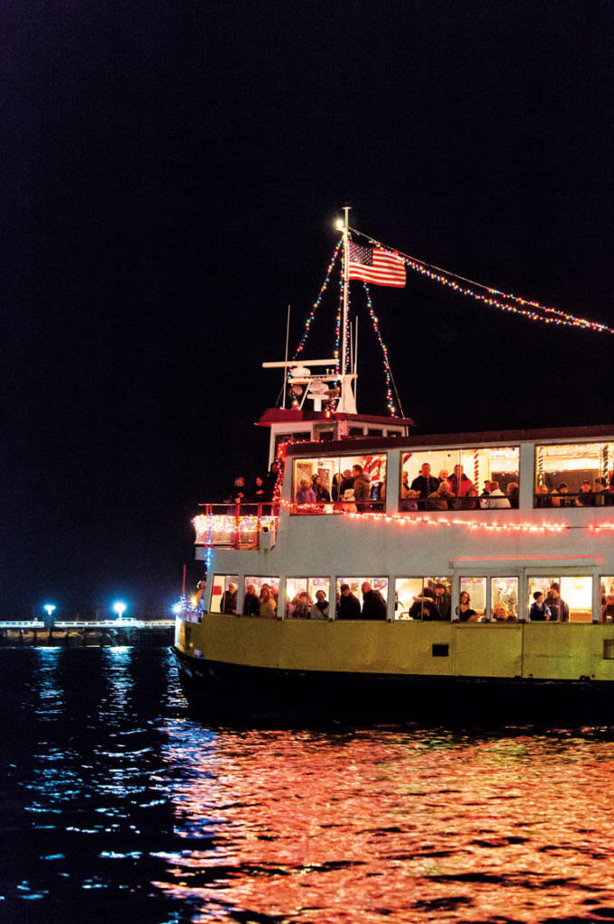 Portland, Maine Christmas Boat Parade of Lights on Casco Bay 2023