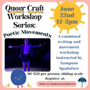 Queer Craft Workshop Series: Poetic Movements at Equality Community Center @ Equality Community Center | Portland | Maine | United States