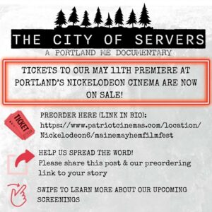 'The City of Servers' Premiere at the Nickelodeon Cinema @ Nickelodeon Cinema | Portland | Maine | United States