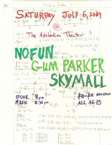 NOFUN, Gumparker, Skymall at The Apohadion Theater @ The Apohadion | Portland | Maine | United States