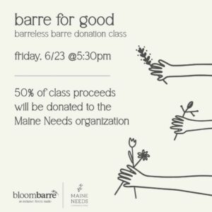 Barre for Good with Bloom Barre @ bloombarre, 98 Cross Street North, Portland, ME 04101 | Portland | Maine | United States