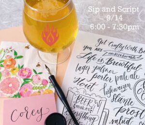 Modern Calligraphy with Sip & Script at Liquid Riot @ Liquid Riot | Portland | Maine | United States