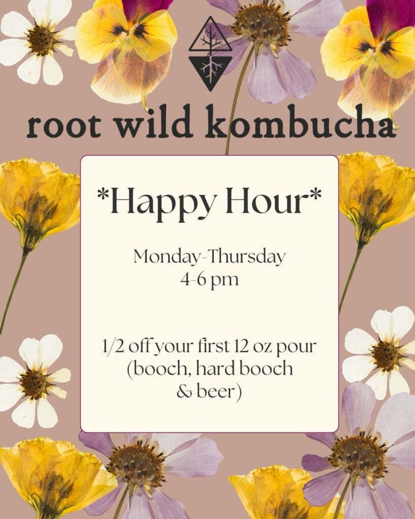 Happy Hour at Root Wild Kombucha @ Root Wild Kombuchery | Portland | Maine | United States