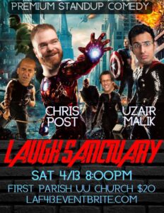 Laffter Effects presents COMEDY @The Laugh SANCTUARY! @ First Parish in Portland, Unitarian Universalist | Portland | Maine | United States