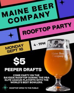 Maine Beer Company Rooftop Party at Bayside Bowl Rooftop @ Bayside Bowl | Portland | Maine | United States