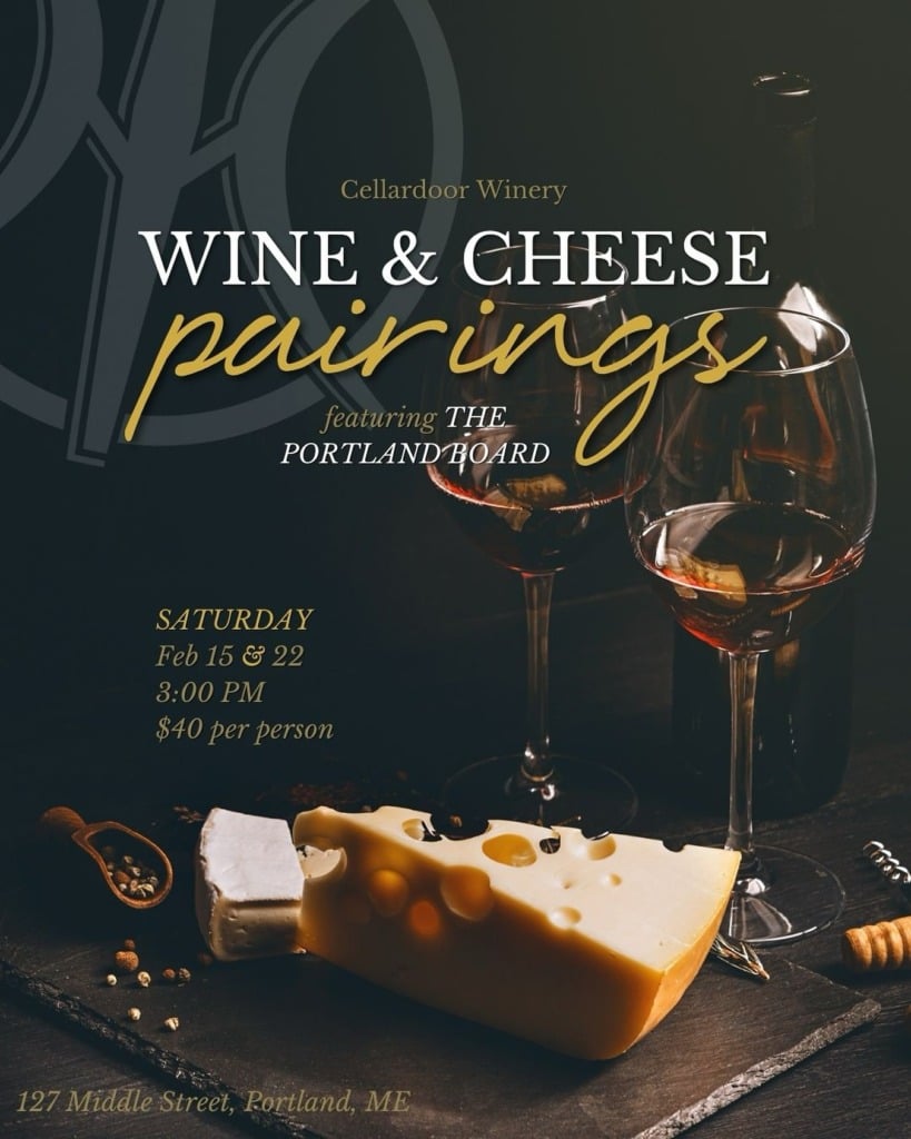 Cheese and Wine Pairing at Cellardoor Winery @ Cellardoor Winery Portland | Portland | Maine | United States