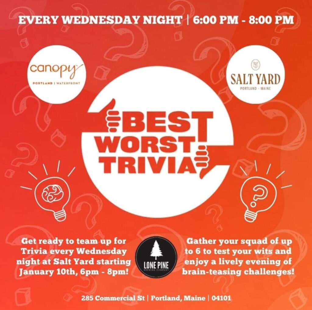 Best Worst Trivia at Salt Yard Lounge @ Salt Yard | Portland | Maine | United States