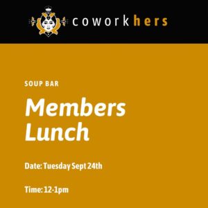 MEMBERS: September Member’s Lunch at coworkHERS! @ CoworkHERS | Portland | Maine | United States