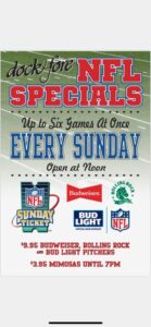 NFL Specials at Dock Fore @ Dock Fore | Portland | Maine | United States