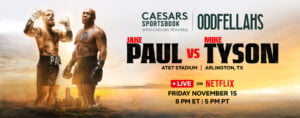 Jake Paul vs. Mike Tyson at Oddfellahs @ Oddfellahs Sportsbook & Bar | Portland | Maine | United States