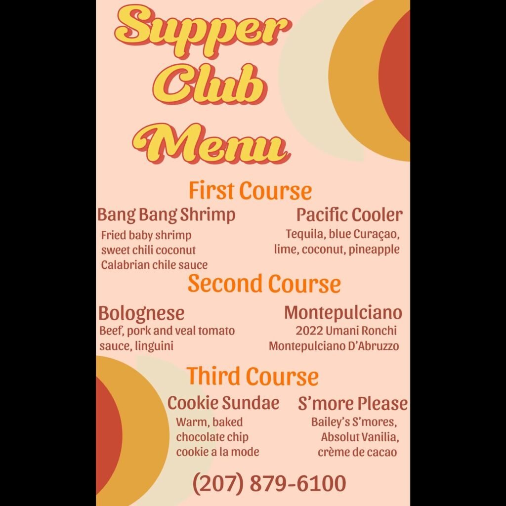 Winter Supper Club at Old Port Sea Grill @ Old Port Sea Grill | Portland | Maine | United States